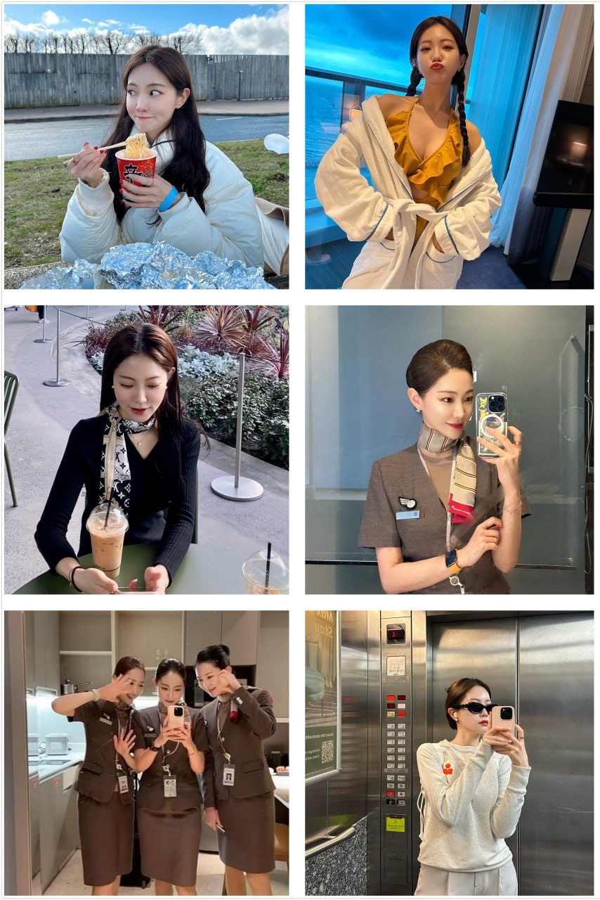 MN170 图片1533张 视频250个 韩国 年轻女空姐 生活工作日常 听演唱会 美食 旅游 带博主ig  